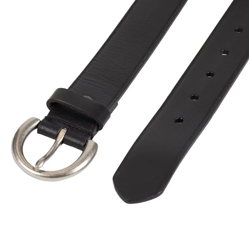 Levi's Women's Black Heat Creased Casual Leather Pant Belt S NWT